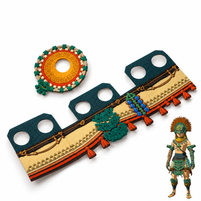 The Legend of Zelda: Tears of the Kingdom – Link Zonaite Armor Cloth Collar & Waistguard (Kama) Set for LEGO® Minifigures