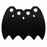 Black shiny Batman cloth cape with four mounting holes and scalloped bat-wing edges for LEGO minifigures
