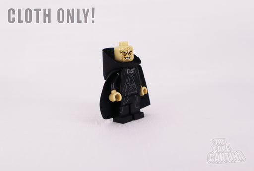 Black cape with hood for LEGO KYLO REN, DARTH MAUL, Emperor PALPATINE, Darth Vader and MARVEL WORLD minifigs