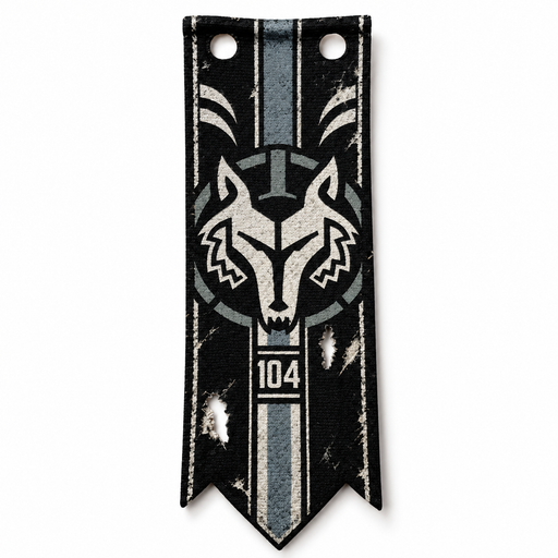 104th Wolfpack Commander Wolffe Tattered Cloth Banner for LEGO® Minifigures