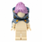 Zelda Link Champion Blue-Gray cloth cape and hood for LEGO minifigure, front view with gold button details