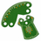Zelda Link Classic Hero Green cloth cape and hood set for LEGO minifigures with detailed Hylian-inspired patterns
