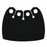 Black over-the-shoulder cloth cape for LEGO minifigures with three attachment holes and wide flowing design