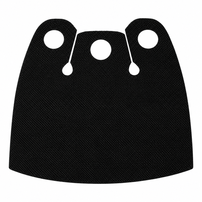 Black over-the-shoulder cloth cape for LEGO minifigures with 3-hole design, medieval knight and LOTR fantasy cloak accessory