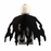 Black ripped fantasy cape on LEGO-compatible minifigure, rear view showing the tattered Ringwraith-inspired cloak