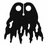 Black tattered cloth cape for LEGO minifigures with ripped edges and holes, Ringwraith Nazgul fantasy cloak accessory