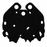 Black tattered Ringwraith-inspired cloth cape for LEGO minifigures with torn edges and distressed holes