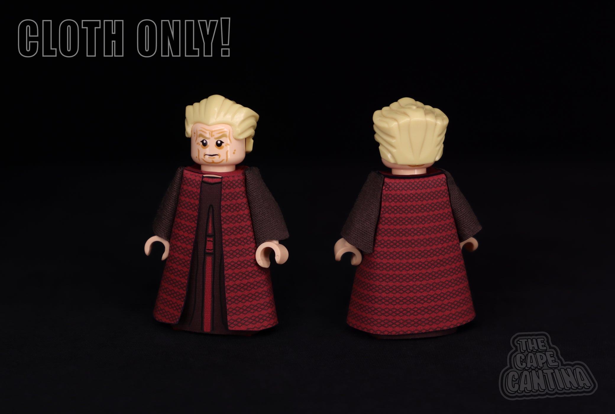 Villian Robe LEGO® Deluxe Chancellor Palpatine Red Villain Robe Cloth Set — The Cape ...