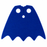 Classic blue scalloped bat-wing cloth cape with subtle shiny finish for LEGO Batman and DC superhero minifigures