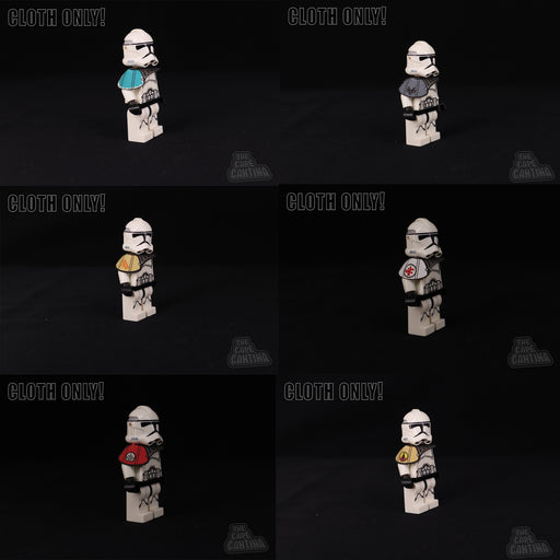 Galactic Empire and Republic Ranked Stormtrooper Folded Printed Pauldrons (Folded)
