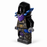 Fortnite Raven LEGO compatible minifigure wearing custom cloth armor vest and blue black feather-style kama, detailed side view