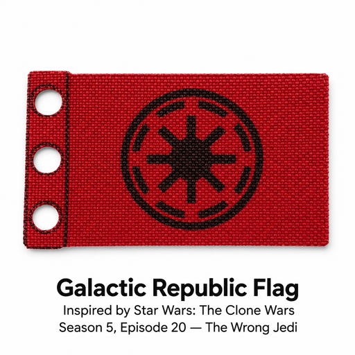 Galactic Republic red cloth flag inspired by The Clone Wars Season 5 Episode 20