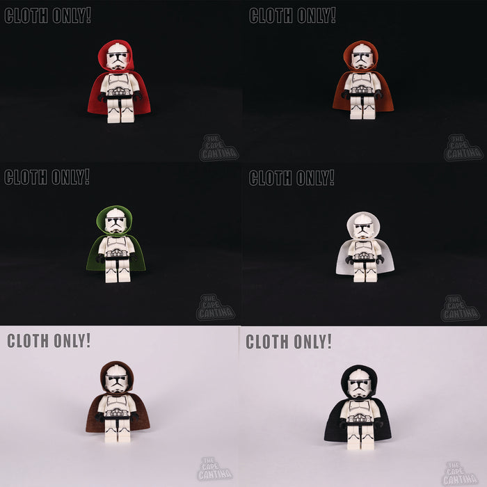 Custom Cloak With Hood  for your Minifigs Star Wars or Marvel's World -You Chose 8 Colors-