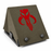 Mandalorian olive-gray cloth tent with red Mythosaur skull emblem and optional frame for LEGO Star Wars minifigure displays and dioramas