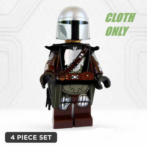 Mandalorian Inspired Beskar Armor 4pc Cloth Set for LEGO® Star Wars Minifigures