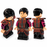 Rook Kast Mandalorian custom cloth armor vest and kama set displayed on a LEGO Star Wars minifigure from three different angles.