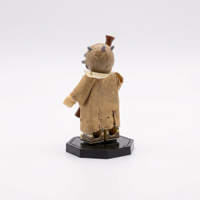 Tusken Raider custom cloth outfit inspired by The Book of Boba Fett for LEGO minifigure rear view